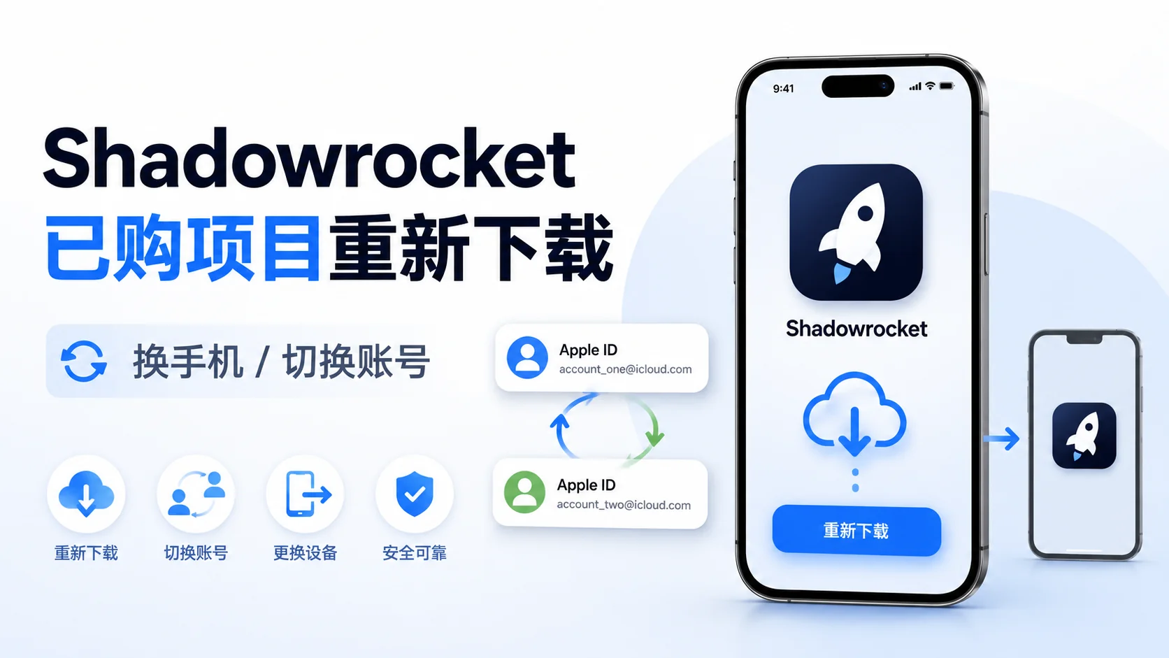 Shadowrocket 已购项目重新下载：换手机与切换账号处理方法