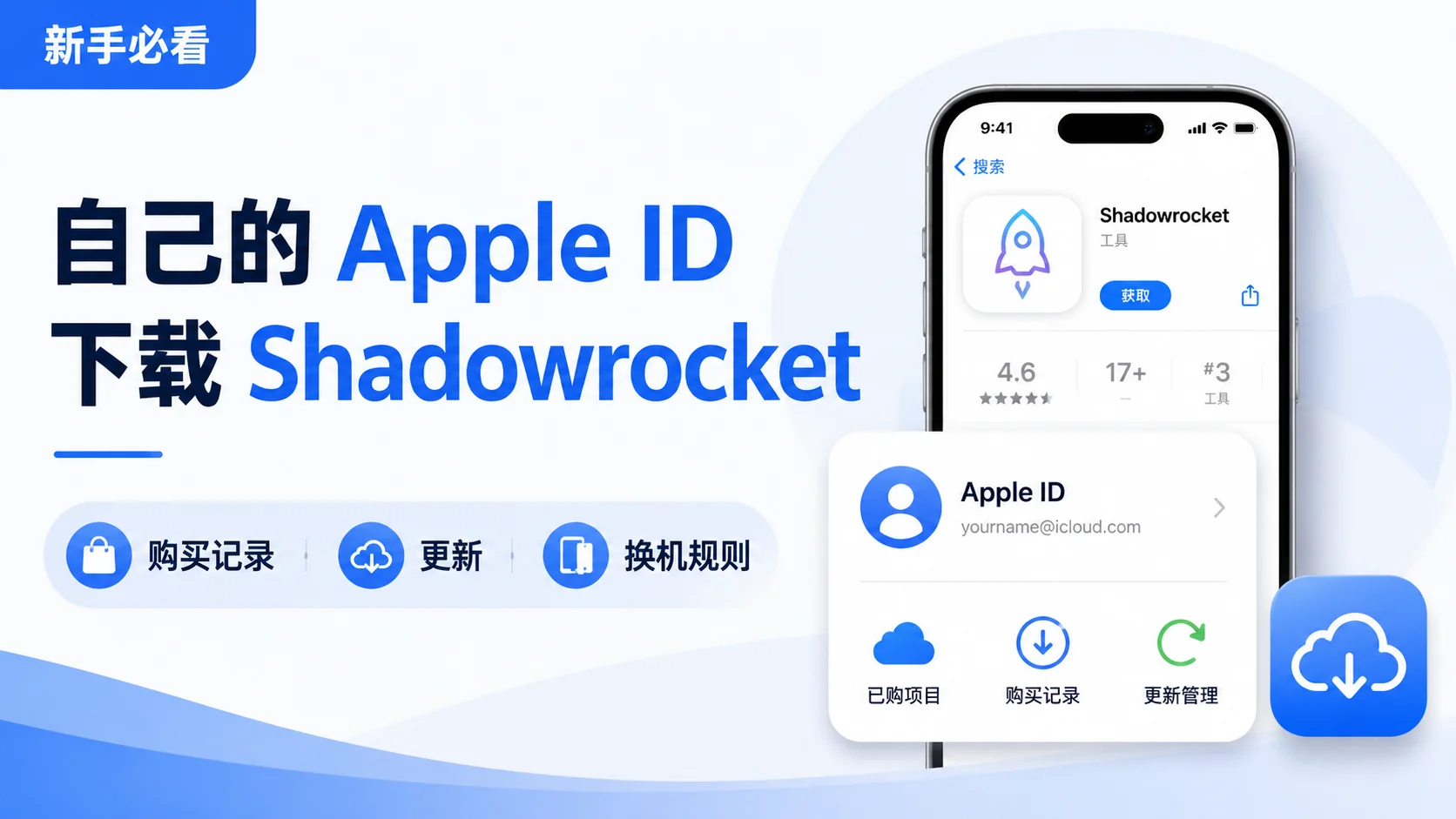 用自己的 Apple ID 下载 Shadowrocket：购买、更新和换机规则